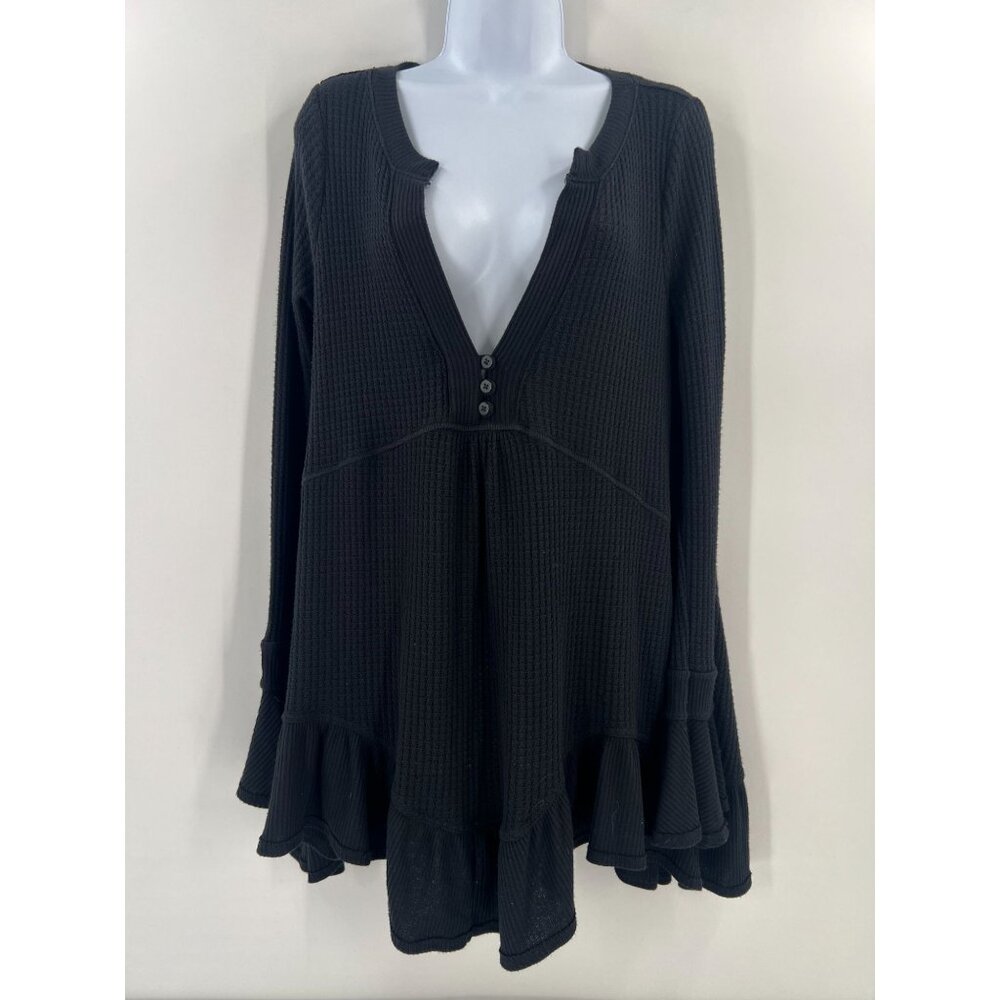 Free People Black Tunic Top
